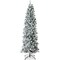 Best Choice Products Snow Flocked Artificial Pencil Christmas Tree Holiday Decoration w/ Metal Stand